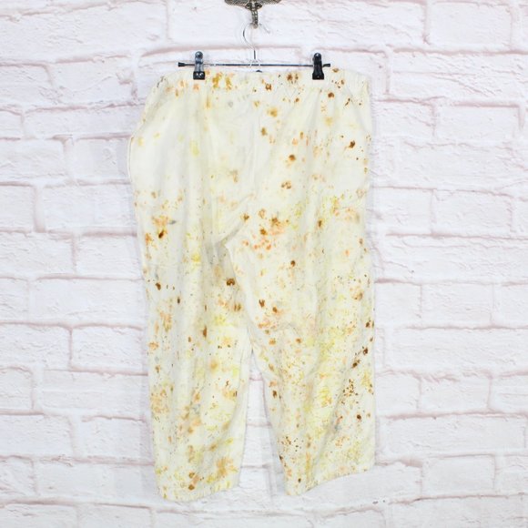 *Womens Multicolor 100% Cotton Capri Pants Size L - Picture 5 of 8